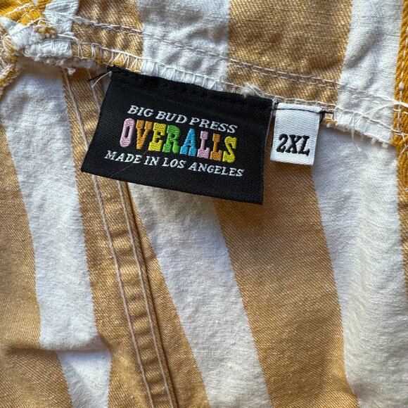 Big Bud Press Original Overalls in Yellow Stripe Size XXL - Picture 5 of 9